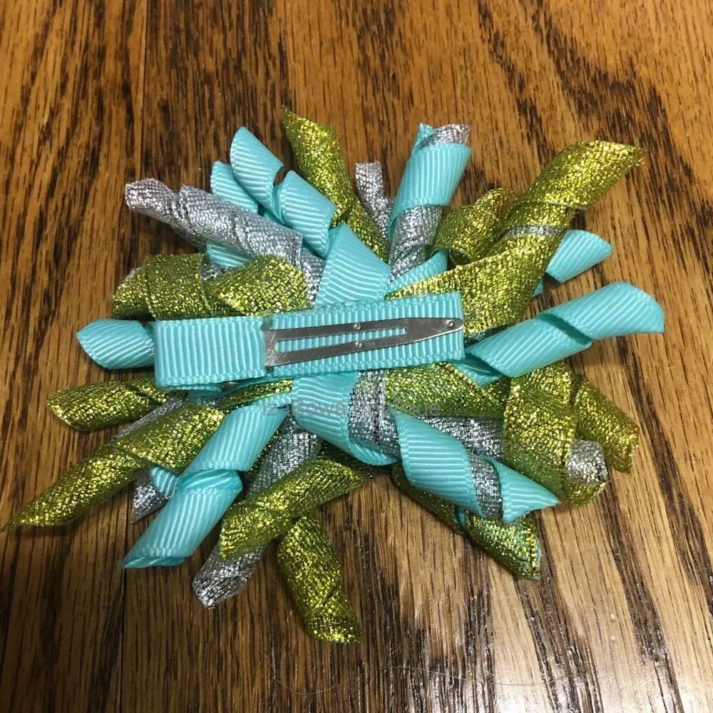 Mint & Glitters Korker Bow    4B2097  Handmade NWT Boutique